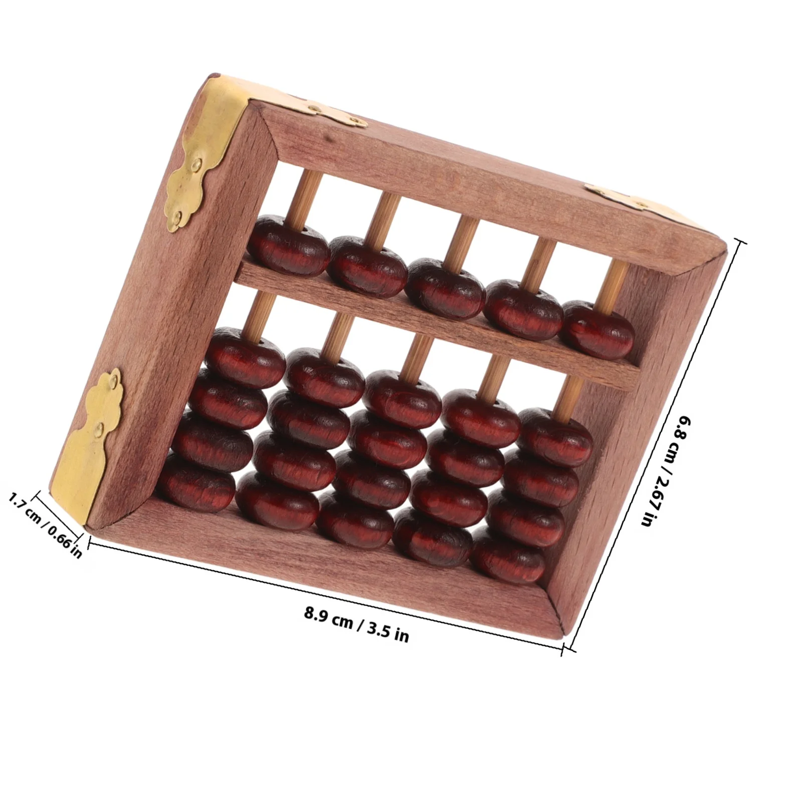 1 pz Abaco In Legno Design Vintage 5 Colonne Perline Calcolo Liscio Telaio di Conteggio Portatile Per I Bambini Strumento di Apprendimento Della Matematica Cervello