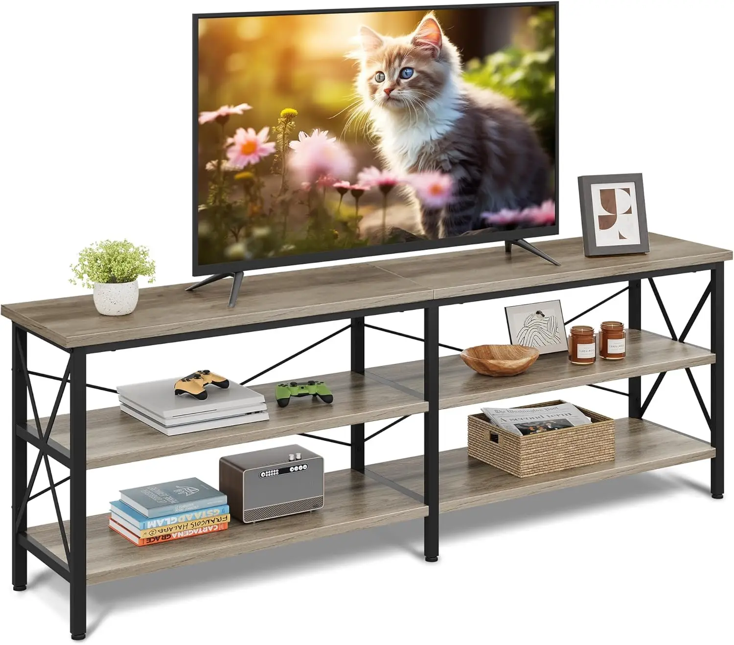 

TV stand, up to 70 inch TV, 63 inch entertainment center, TV media console