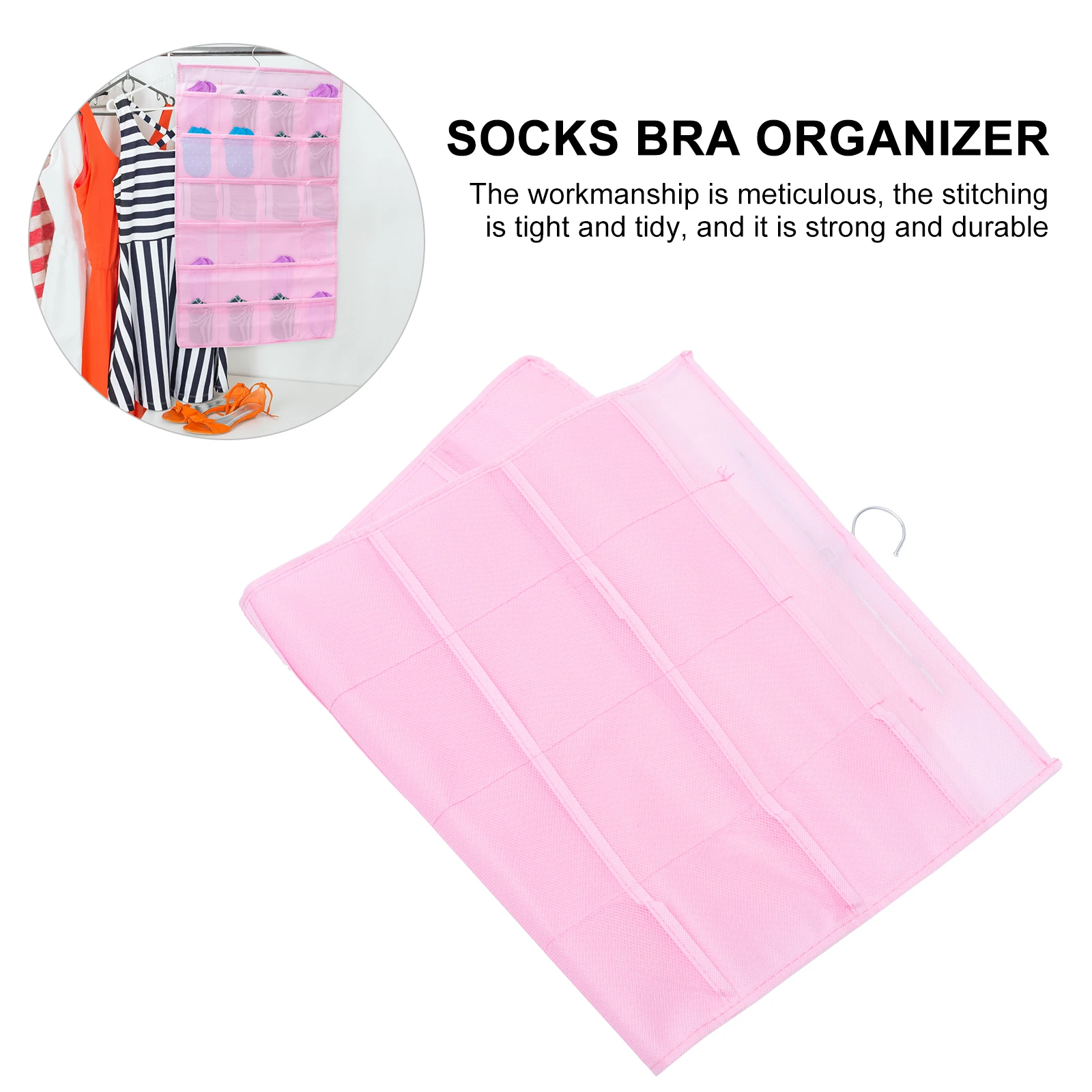 

Underwear Storage Bag Folding Bra Socks Organizer Double-Sided Hanging Pouch Wardrobe Closet Pouch Oxford Compact