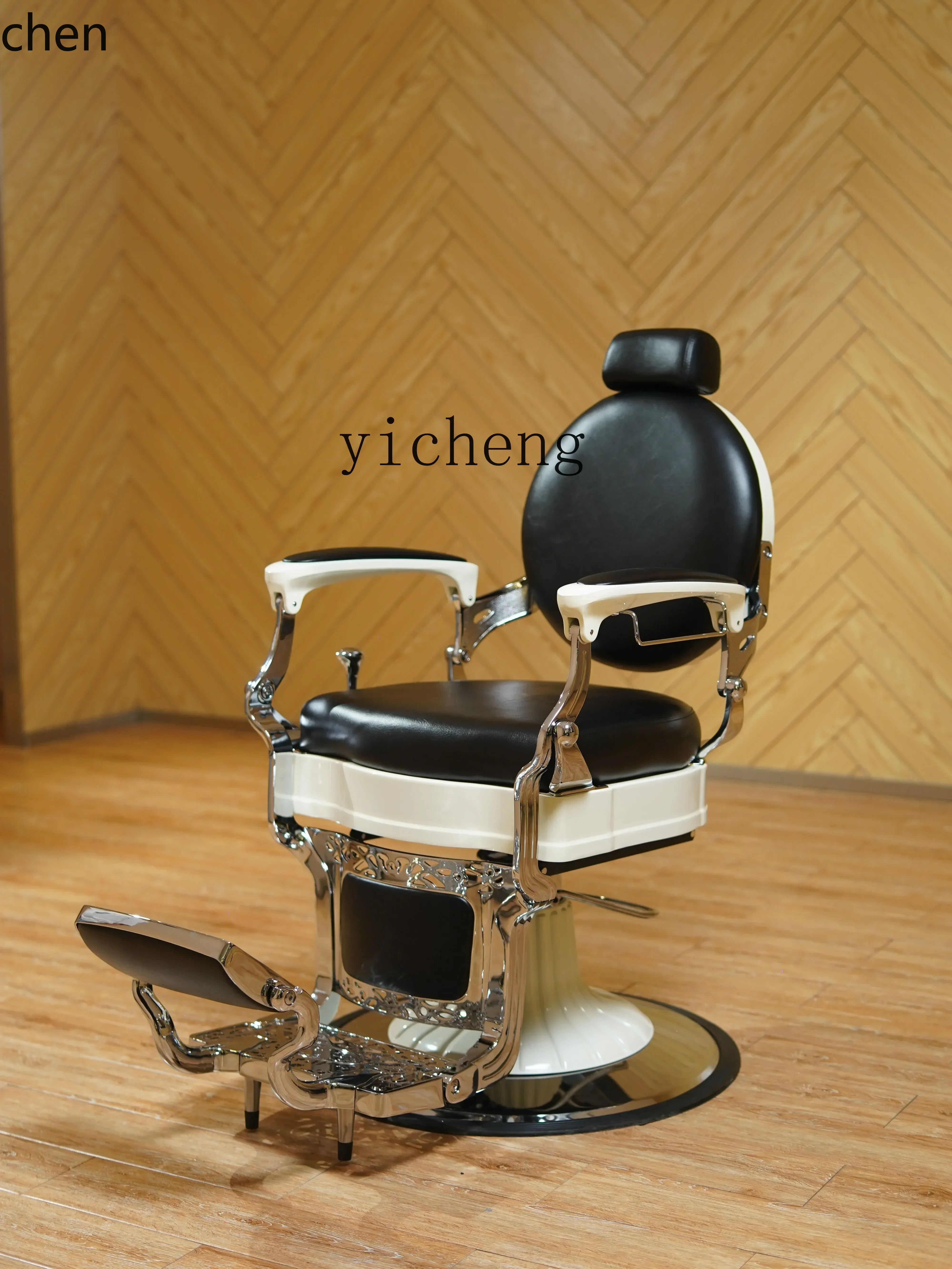 ZMLreclining barber chair hair salon special hair chair hair cutting chair, retro oil head chair