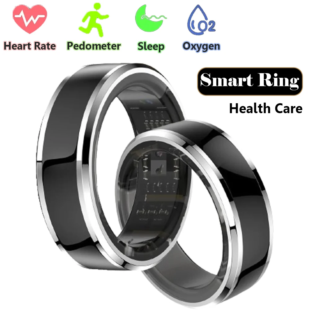 Smart Ring Heart Rate Monitoring Fitness Tracker Sleep Monitor Blood Oxygen Finger Ring for IOS Android Sport Health Care Rings