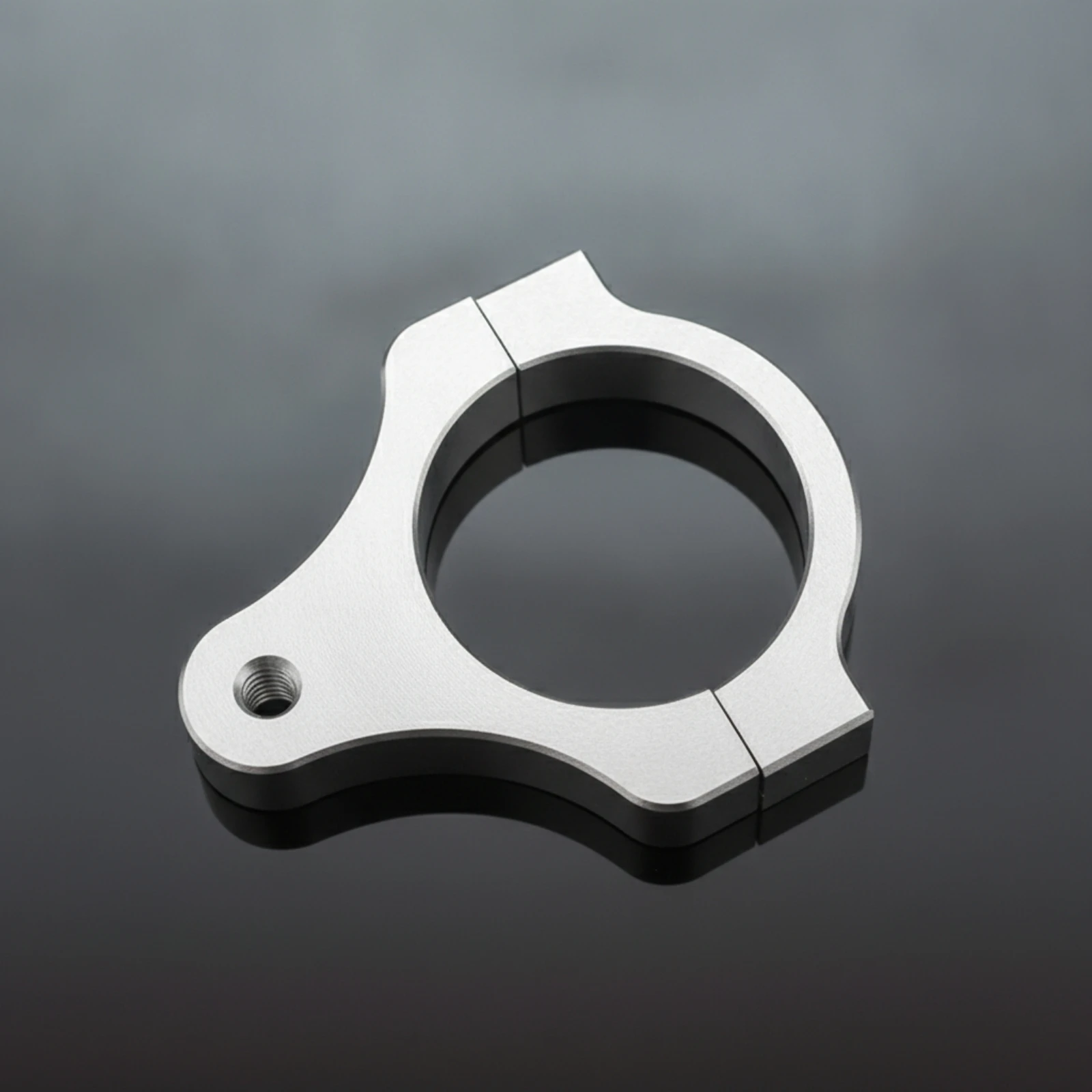 Steering Damper Mounting Clamp Compact Damper Mounting Clamp Motorcycle Fork Tube Bracket Lightweight Hardware for Motorcyclists