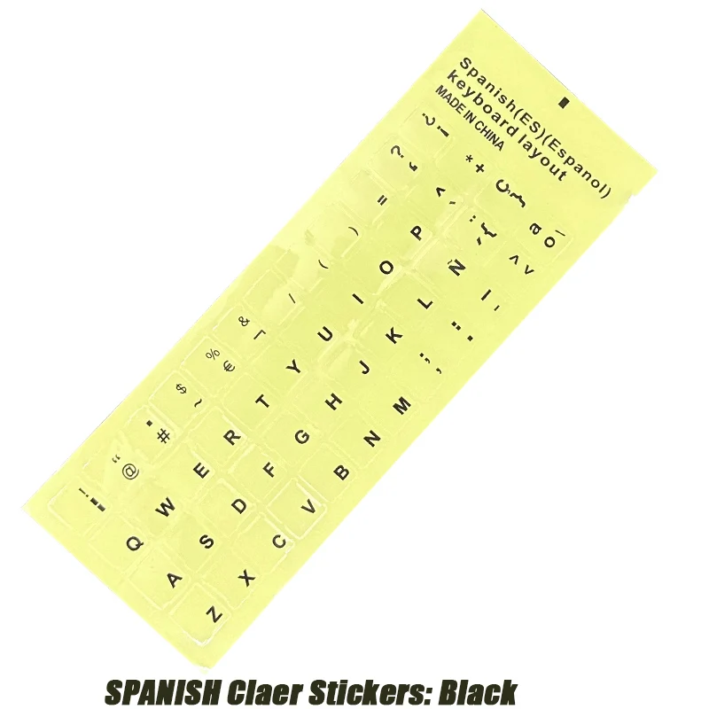 Sr Standaard Spaans Taal 8 Soorten Toetsenbord Stickers Layout Knop Letters Alfabet Voor Pc Laptop Accessoires Computer