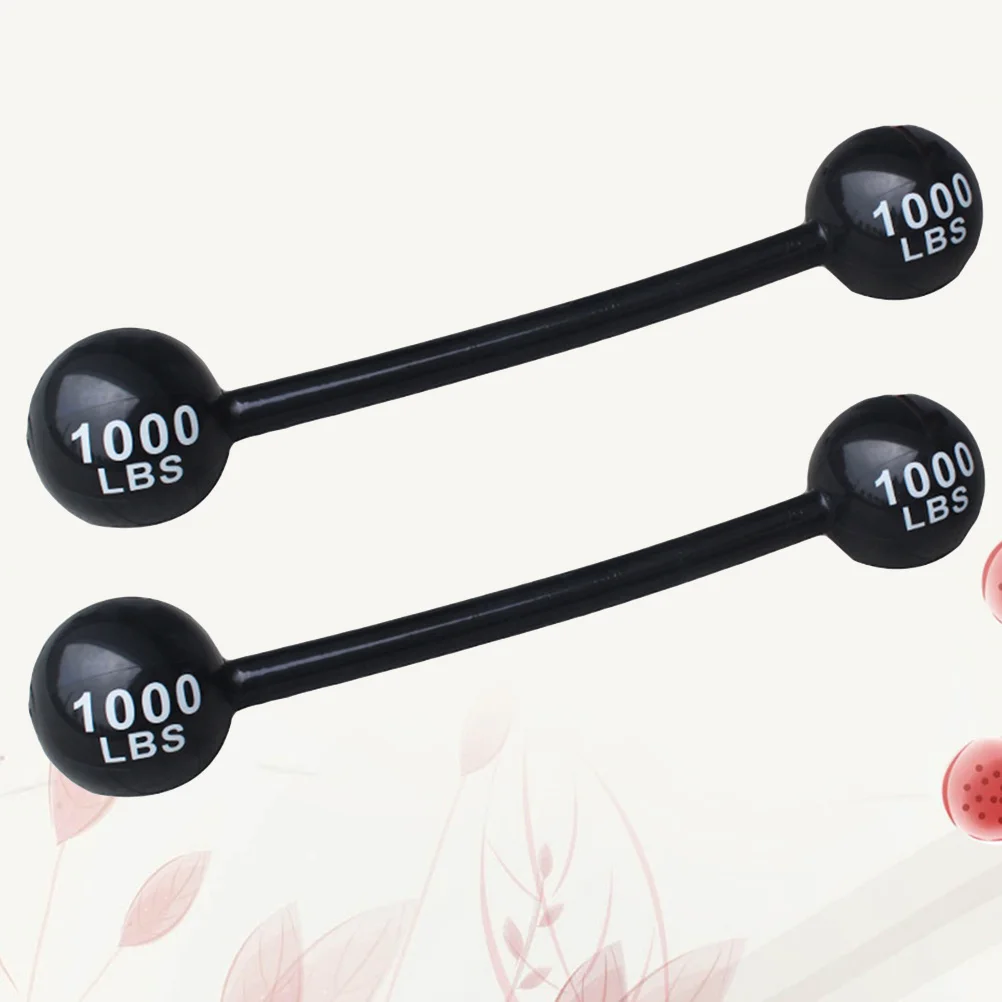 2개입 인플레이터블 두꺼운 바벨 어린이 스포츠 액세서리 파티 생일 카니발 역할 놀이 바벨 장난감
