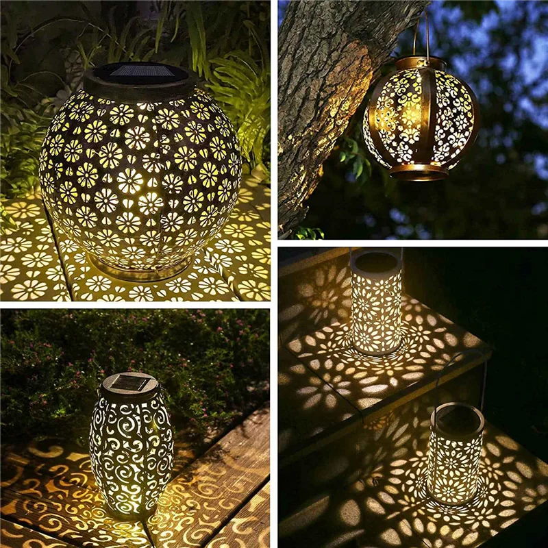 4 pièces LED lumières solaires remplacement lanterne solaire supérieure panneau solaire alimenté lanterne couvercle lumières pour voie extérieure cour facile à installer