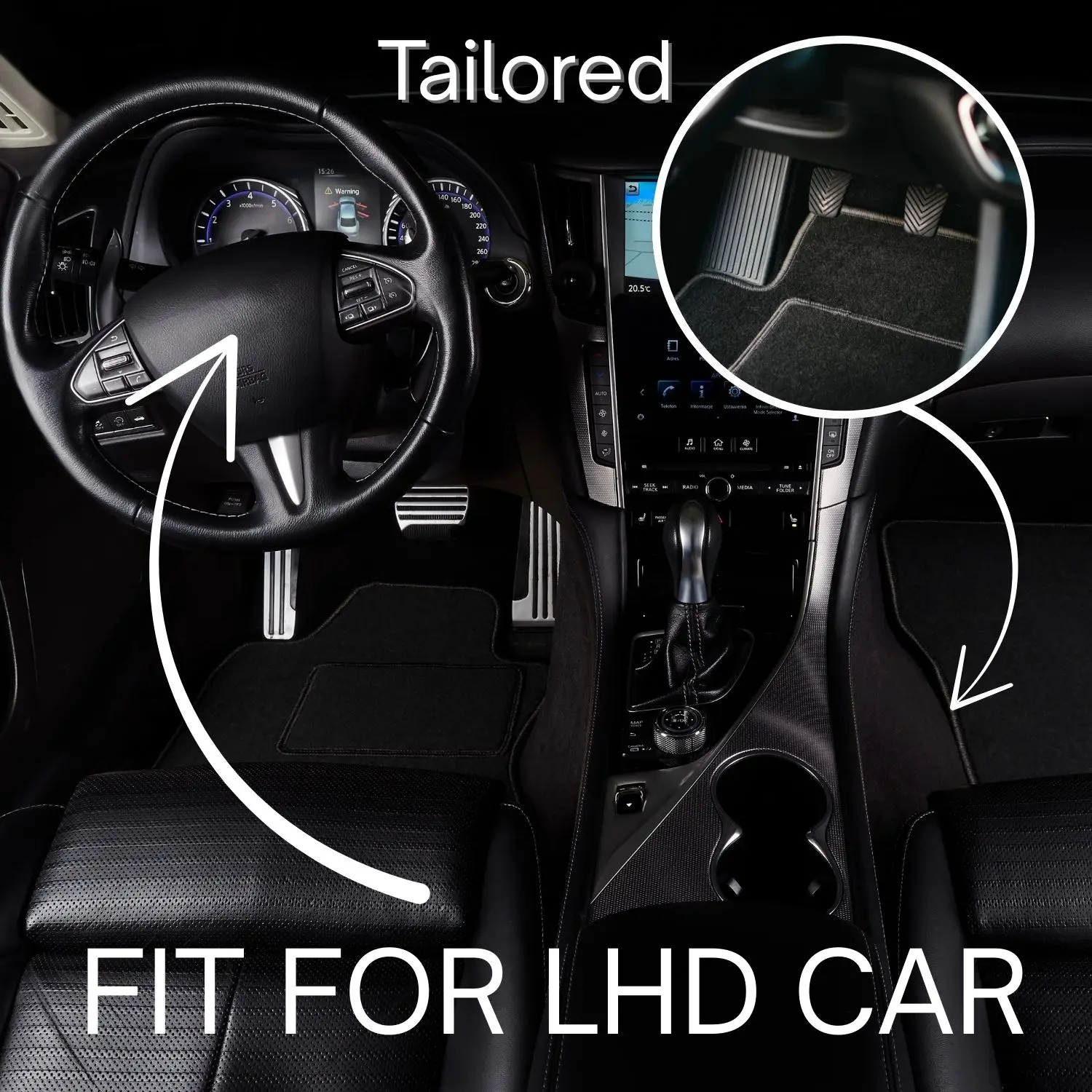 Картина 6: Автомобильные велюровые коврики для кабриолета Mini Cooper II R57 (2006-2013) - графит (4 шт)