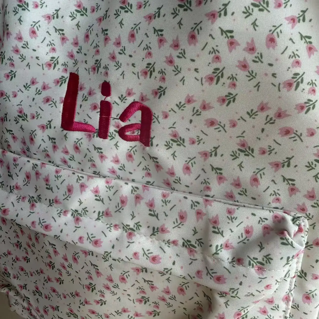 Personalized Floral Backpack For Sweet Girls, Lightweight High School Students, Custom Embroidered Names For Backpacks For Girls