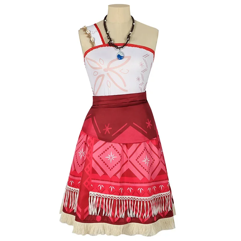 Women  Halloween Carnival Party Role Play Costume for Adult Vaiana Princess Dresses Necklace Full Set Moana Cosplay Costume