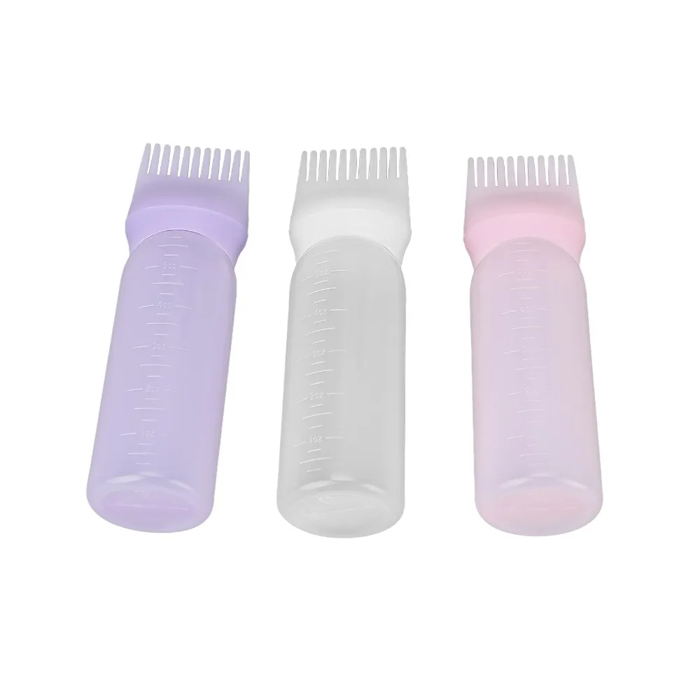 Refillable Hair Dye Applicator Bottle Reusable Easy Application Comb Applicator Bottle Professional Precision