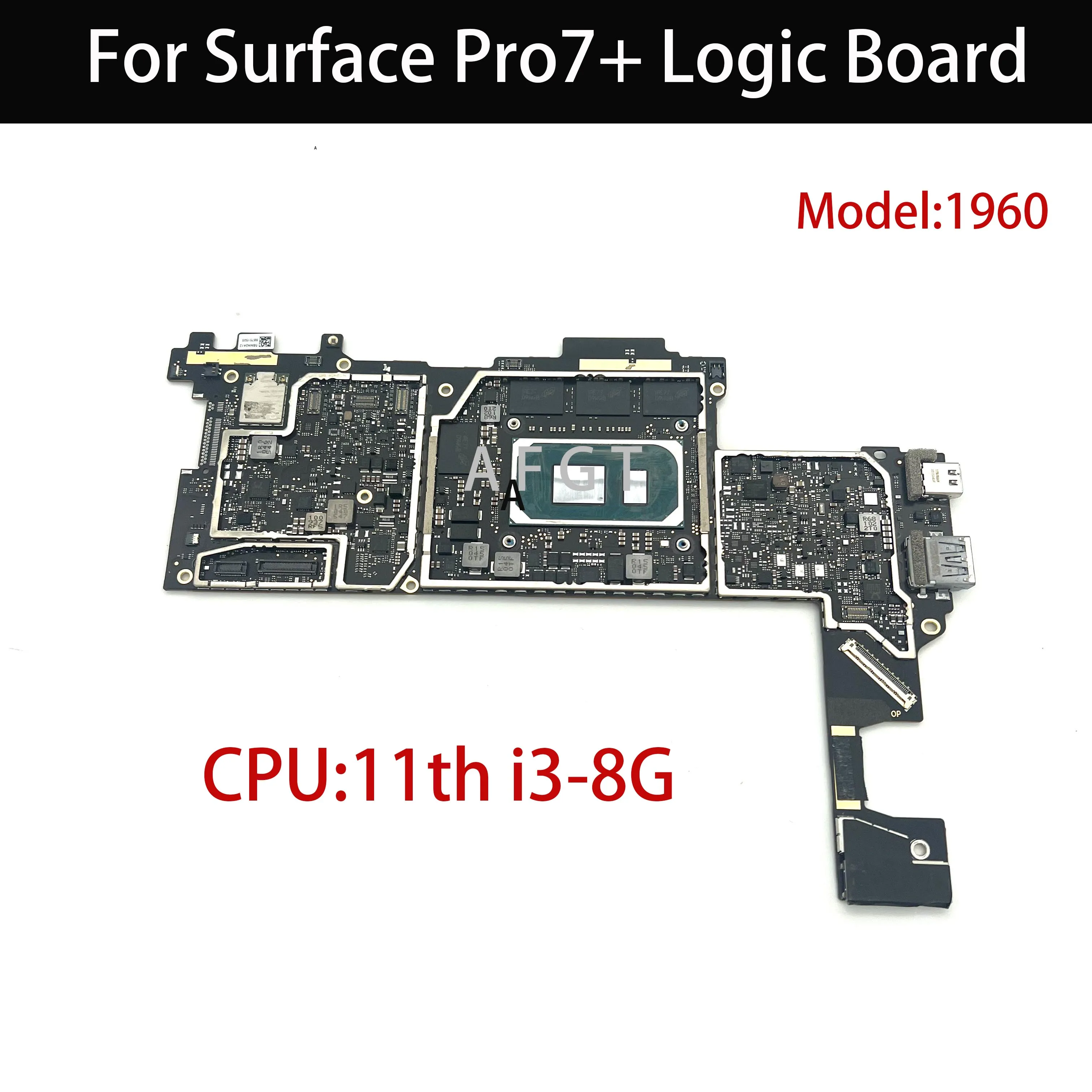 Original Logic Board For Microsoft Surface Pro 7+ 7Plus 1960 Tablet Computer Motherboard 11th CPU i3 8G Tested Well