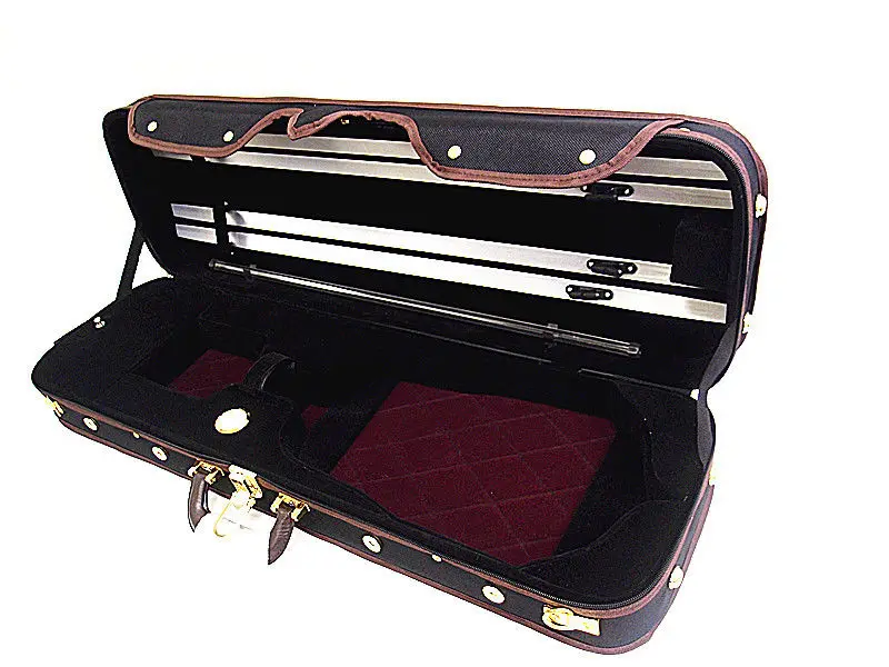 Enhanced Wooden Violin Case 4/4 w/ Hygrometer High Quality Wooden Violin Case