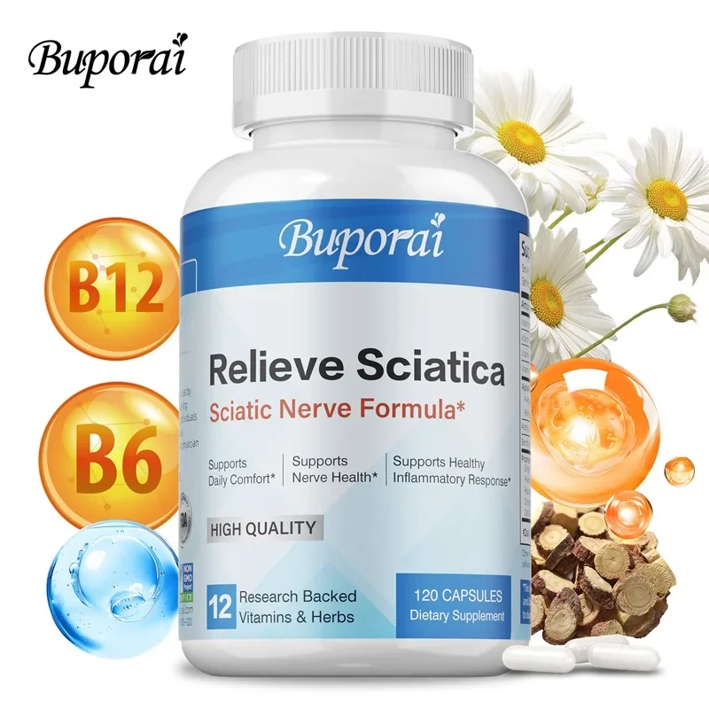 

Relieve Sciatica Supplement - Relieve Bone Pain, Stiffness, Improve Circulation, Nerves and Overall Health To Restore Mobility