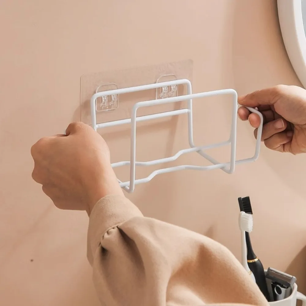 

Iron Wall Mount Paper Towel Holder No Drill Self Adhesive Wet Wipe Holder Towel Storage Box for Kitchen Bathroom Accessories