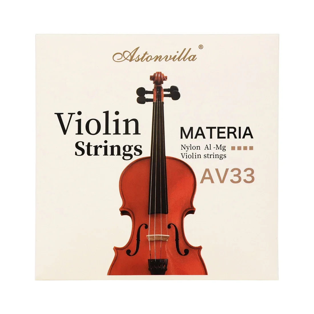 Astonvilla AV33 Violin String Nylon Aluminum Magnesium Durable Violin String Stainless Steel Wire Violin Parts & Accessory