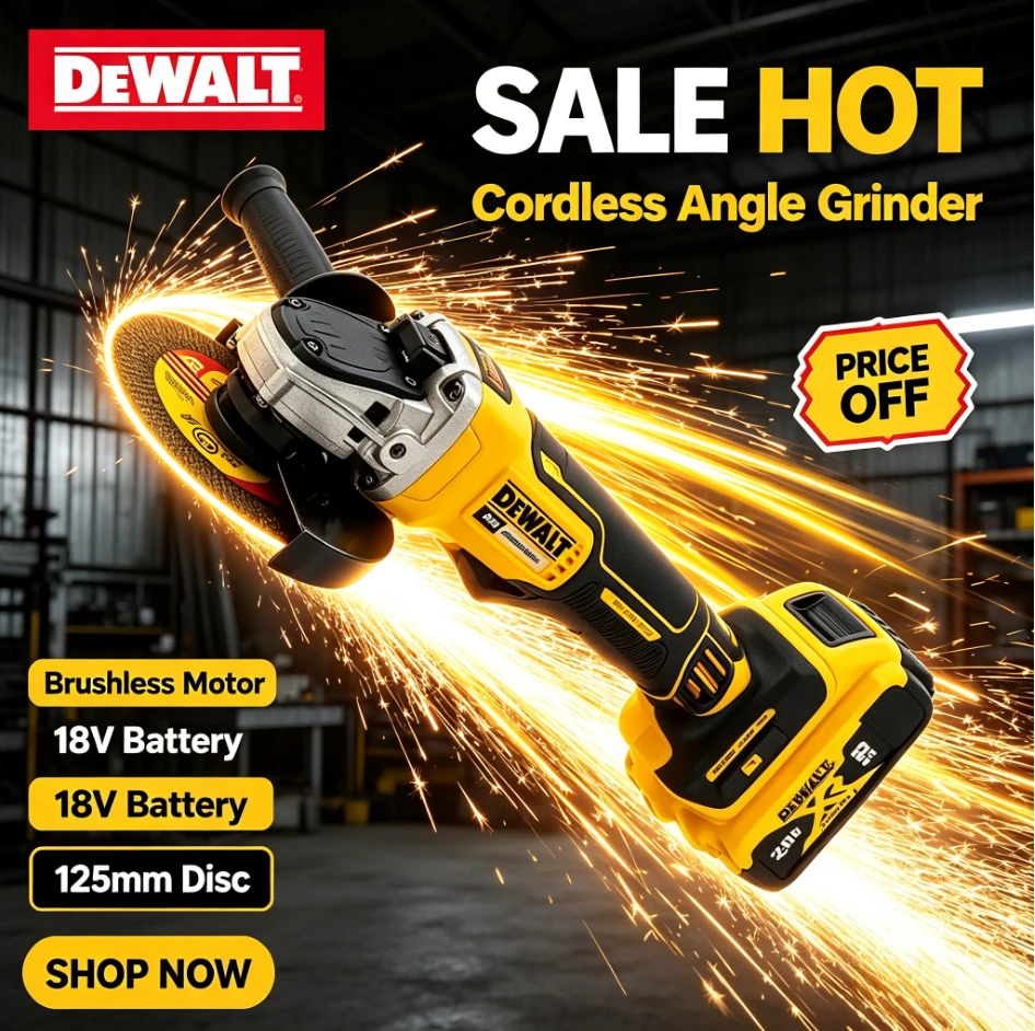 Cordless Angle Grinder DeWalt DCG406 125mm High Performance Brushless Outstanding Cutting Polishing Machine