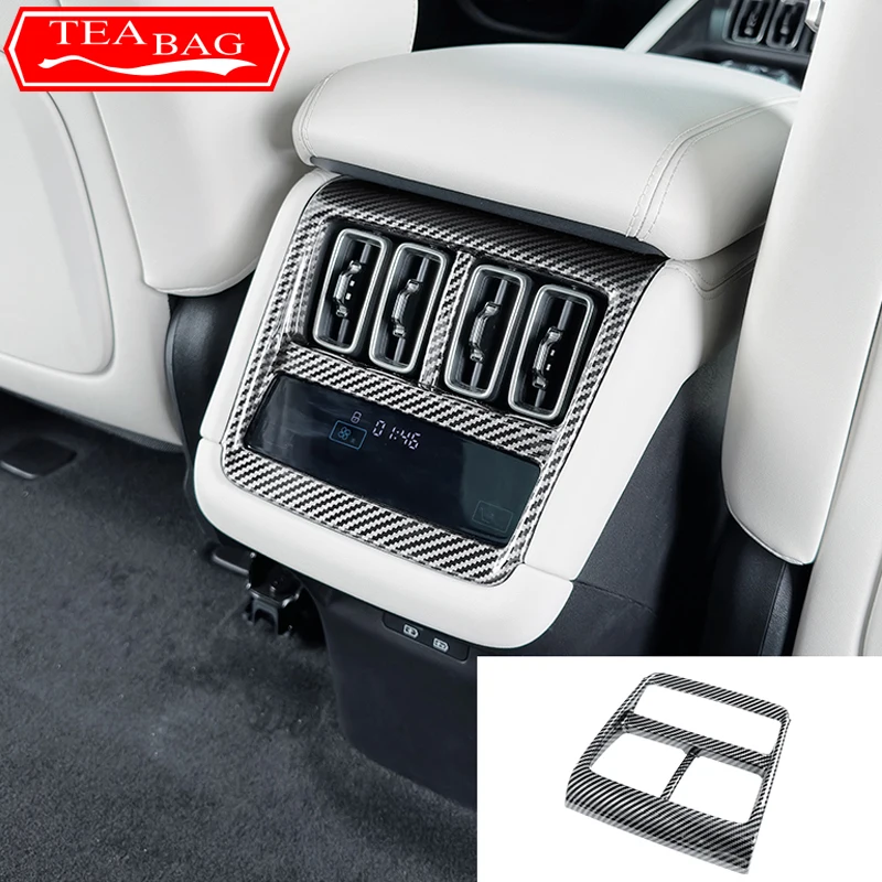 

For BYD Song L 2023 2024 Car Center Shift Panel Carbon Fiber Textured Decorative Frame Cover Stickers Auto Modified Accessories