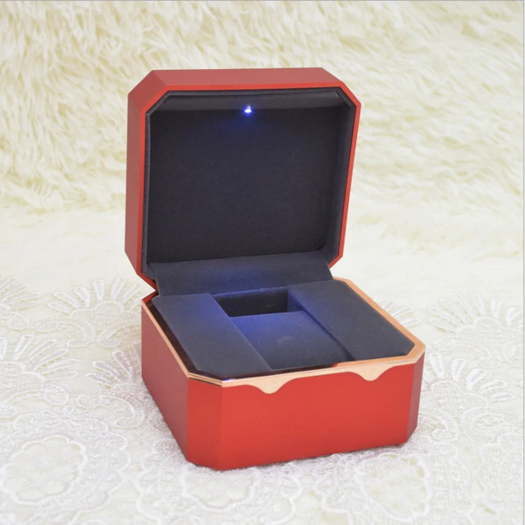 

Led Watch Box Led Light Watch And Jewelry Display Box Octagonal Watch Box Stylish For Home Storage Retail Store Display Gift
