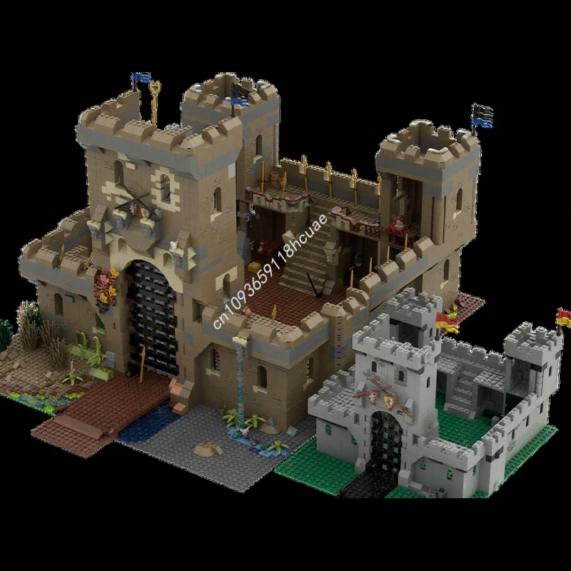 4718 Uds. MOC Castillo tostado oscuro creador modelo bloques de construcción niños educación creativa ladrillo Modular ensamblar juguetes regalos de navidad