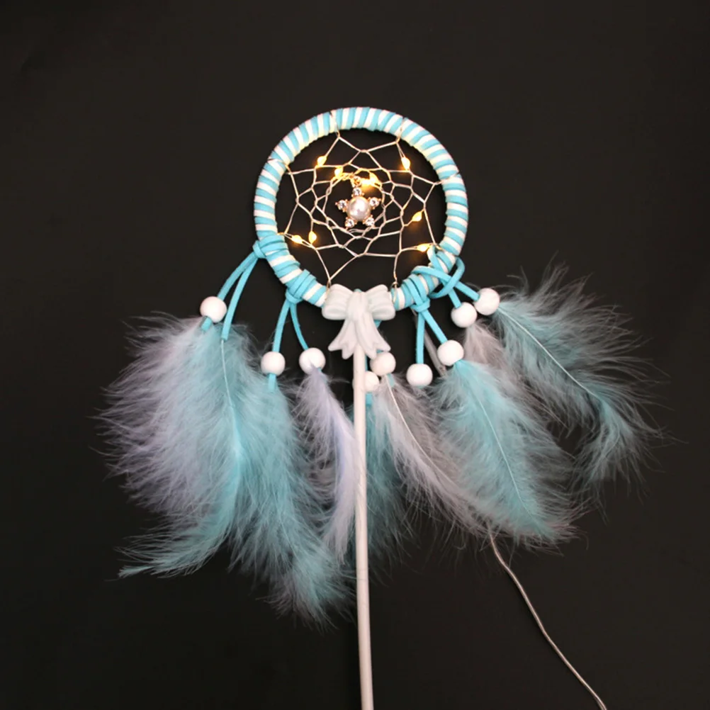 

Dream Catcher Cake Toppers Picks Decor for Party Birthday Baby Shower Wedding Bridal Graduation Festival Reusable Angel Wing
