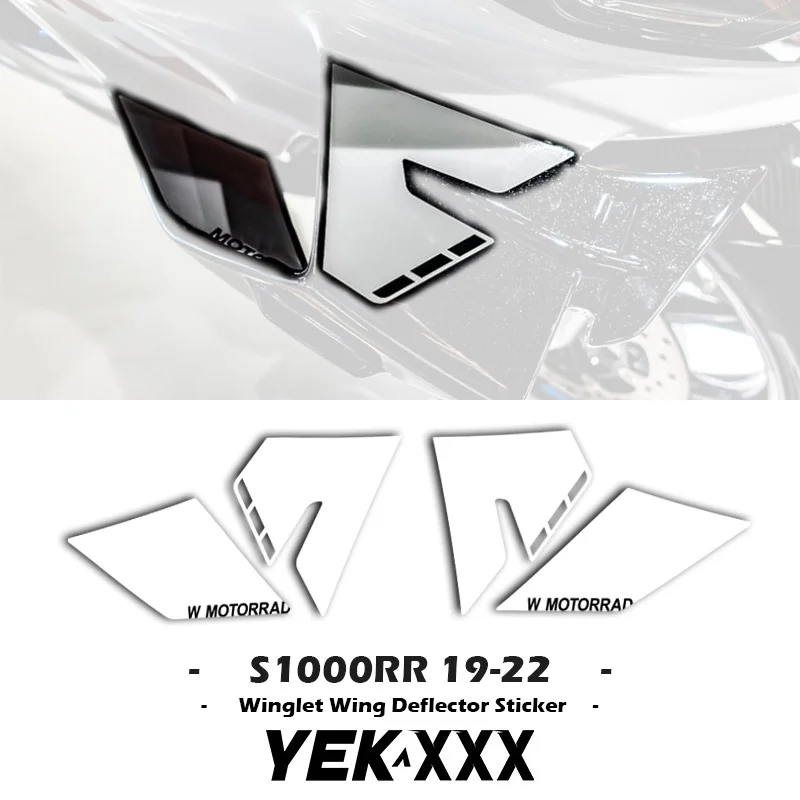 For BMW S1000RR 2019 2020 2021 2022 Winglet Wing Deflector Sticker Fairing Shell Sticker Decal HP4 Full Logo