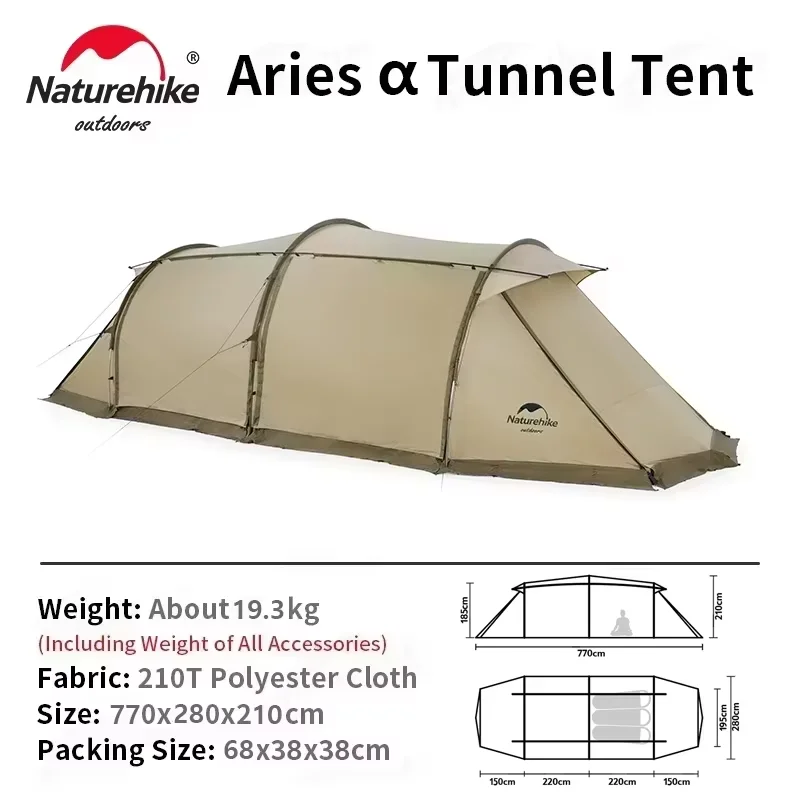 Naturehike 4-6 Person 4-Season Tunnel Tent