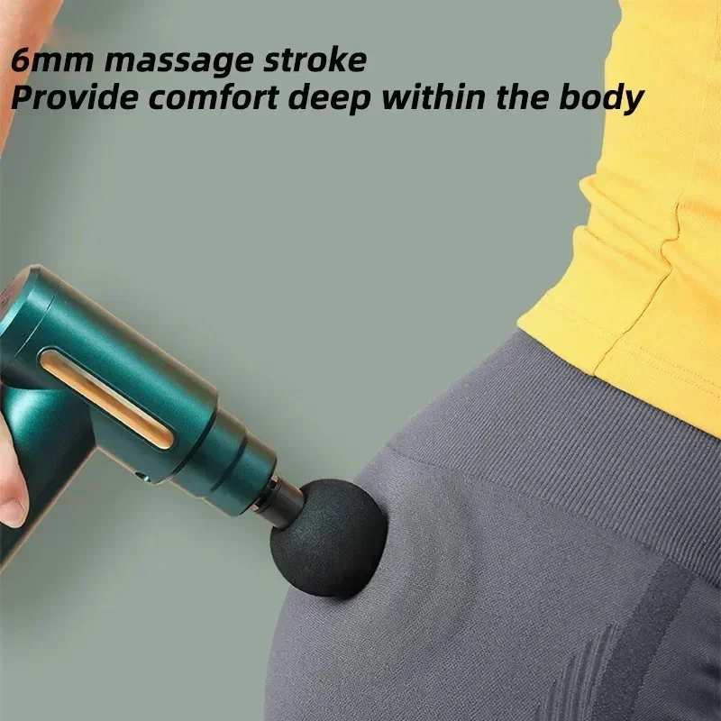 USB Mini Massage Gun Fascia Machine Muscle Relaxation Vibrating Gun Rod Massage Fitness Equipment Neck Grab Fascia Gun