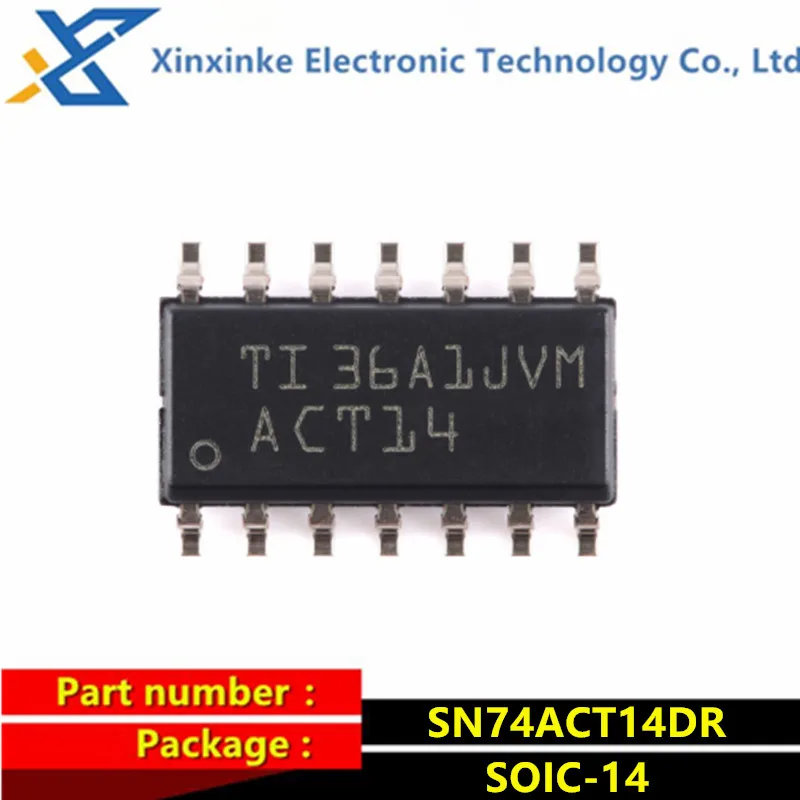 10PCS SN74ACT14DR ACT14 SOIC-14 Inverters Hex Schmitt-Trigger Logic ICs Brand New Original