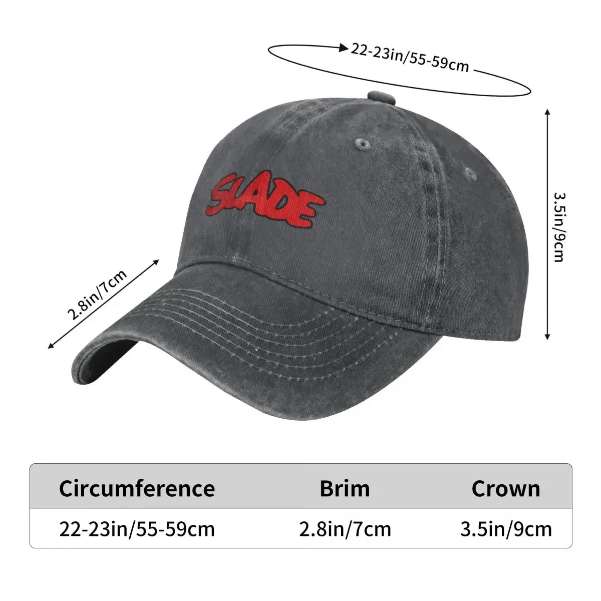 Slade Baseball Cap New Hat Rave New In Hat Golf Cap Boy Child Women's