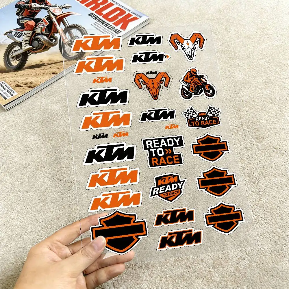 

Светоотражающие наклейки для мотоциклов KTM, водонепроницаемые виниловые наклейки для мотоциклетных шлемов, топливных баков и велосипедов