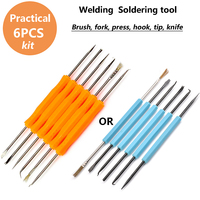 6pcs Desoldering Aid Tool Soldering Aid Assist Tools Circuit Board Welding Auxiliary Tools PCB Cleaning Kit Assist Repair Tool