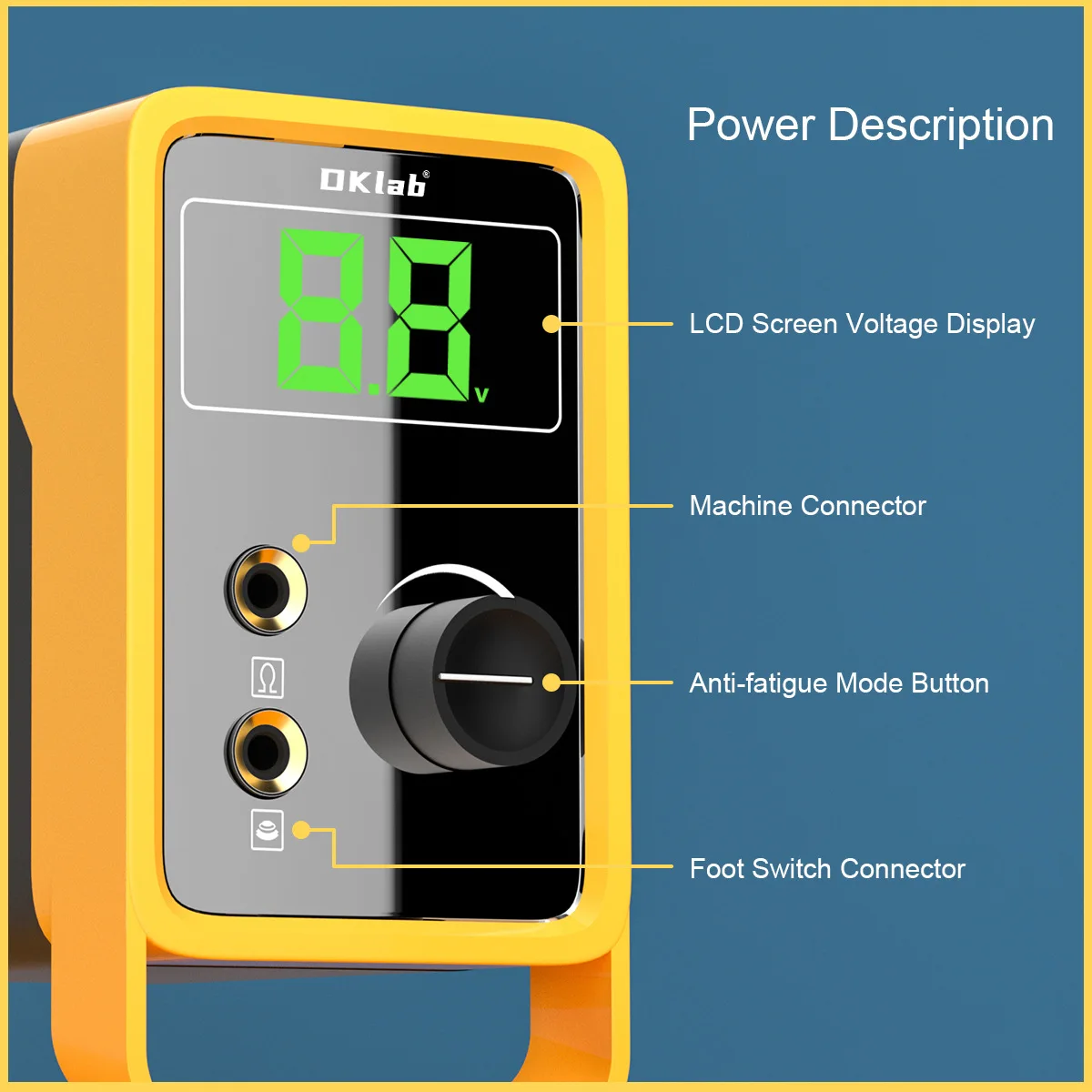 2.5A Tattoo Power Supply Digital LCD Screen Power Supplies with Mirror Surface for Tattoo Rotary Machines 3 Models