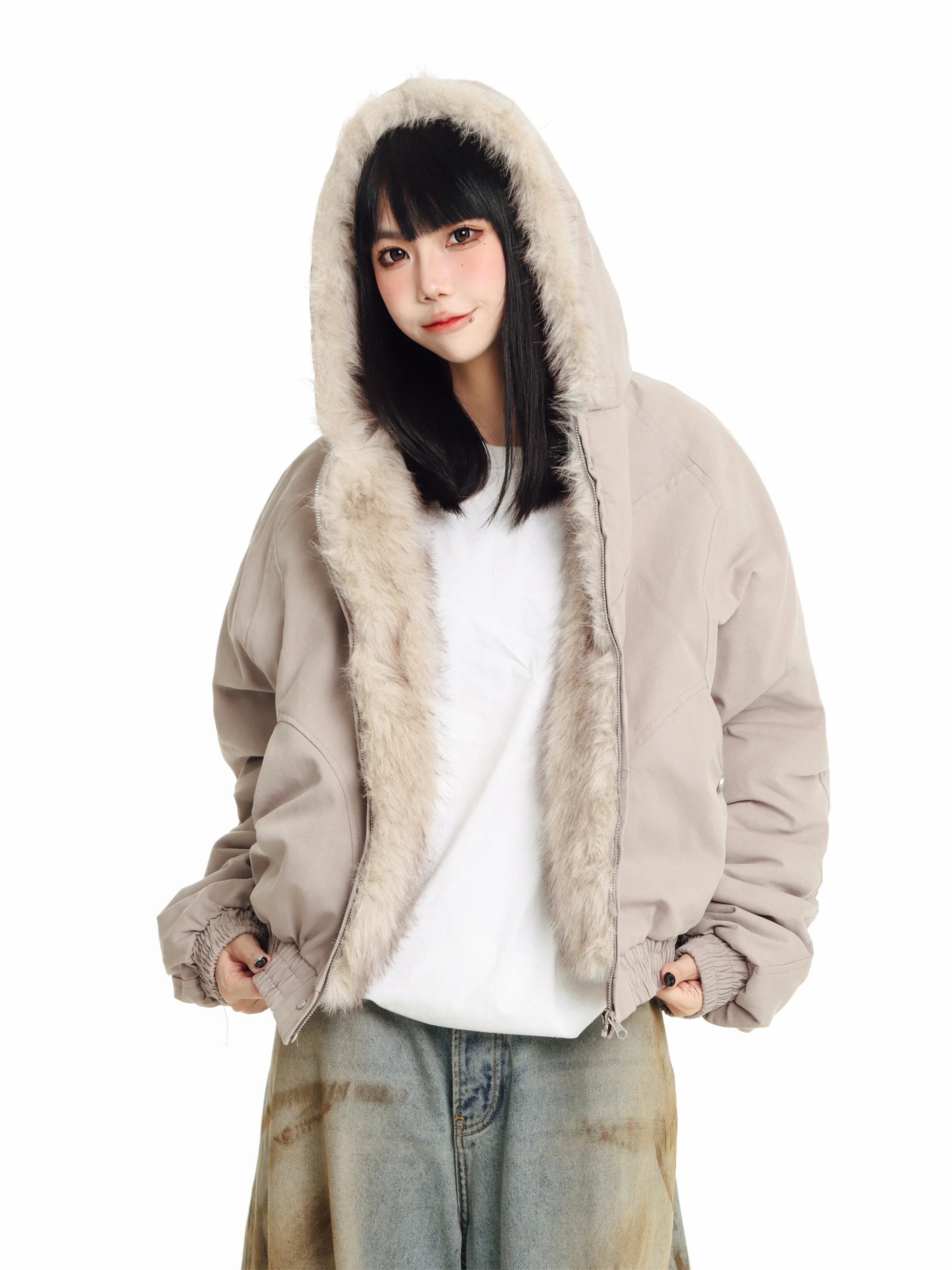 

KESOAK, повседневная хлопковая куртка в американском стиле ретро, зимний тренд, новое универсальное хлопковое пальто для пар, с капюшоном и застежкой-молнией