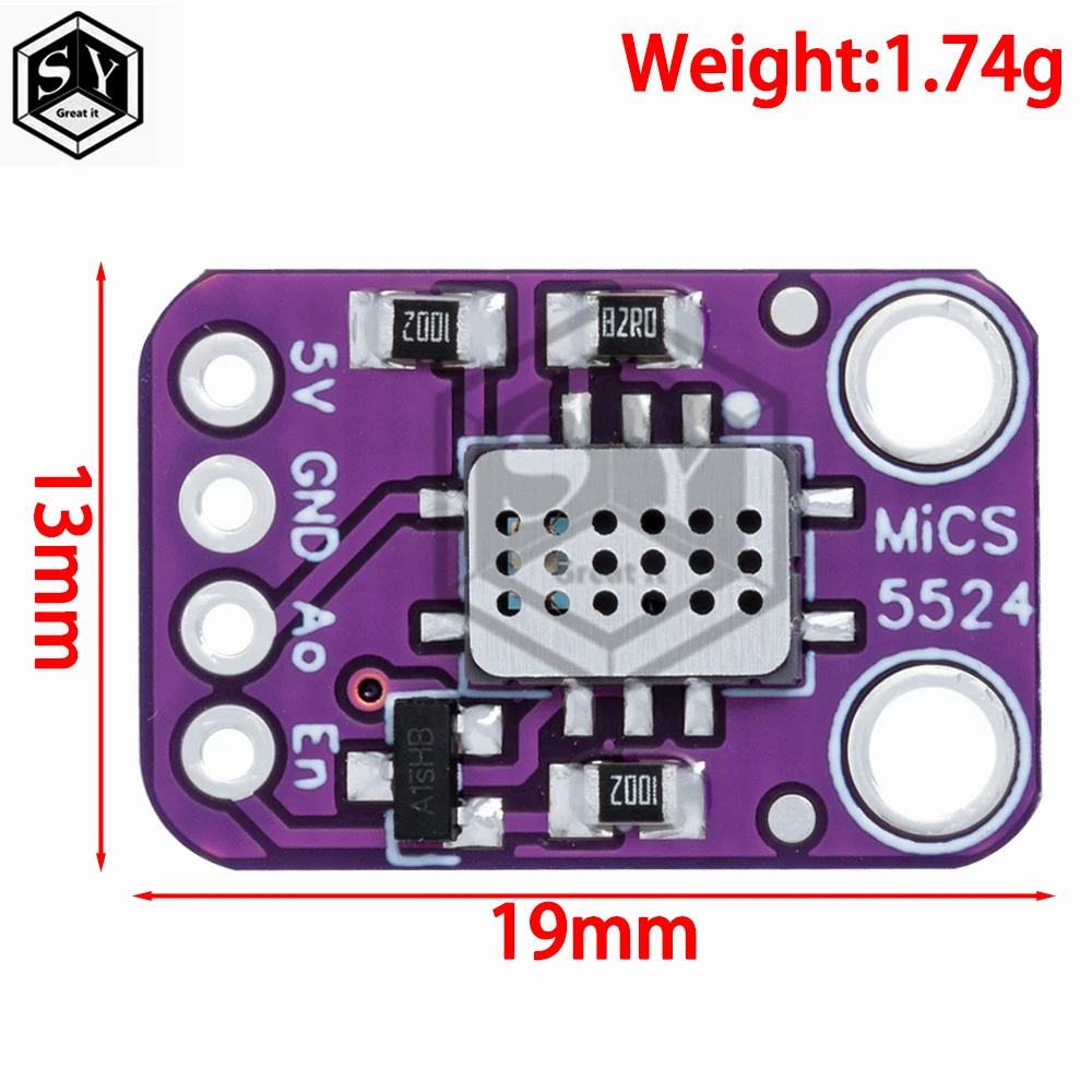 MICS-5524 Air Quality Gas Sensor Module Carbon Monoxide Hydrogen