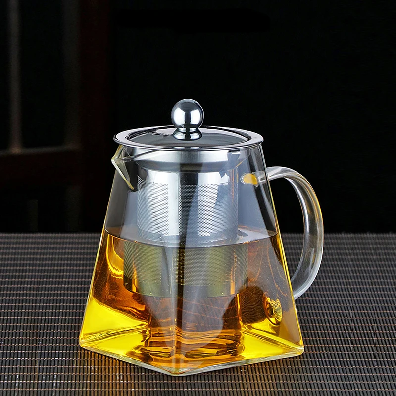 

Pyrex teapot Stainless steel filter teapot Tea set Home tea infuser Small large