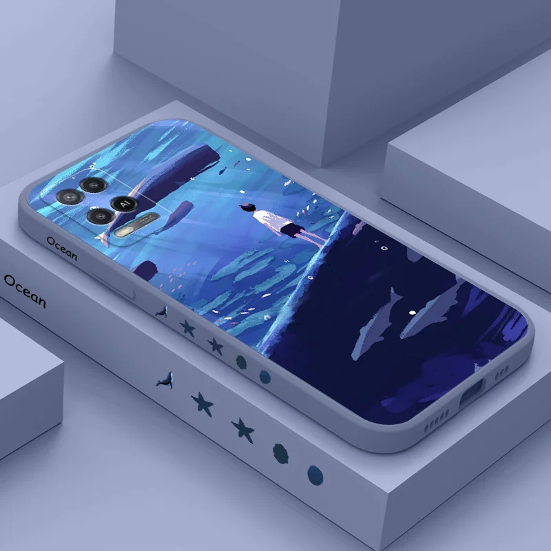 

Marine Whale Phone Case For OPPO A54 A74 A57 A77 A78 A96 A76 A95 A94 A83 A53 A72 A52 A9 A5 A12 A31 2020 S 4G 5G Cover