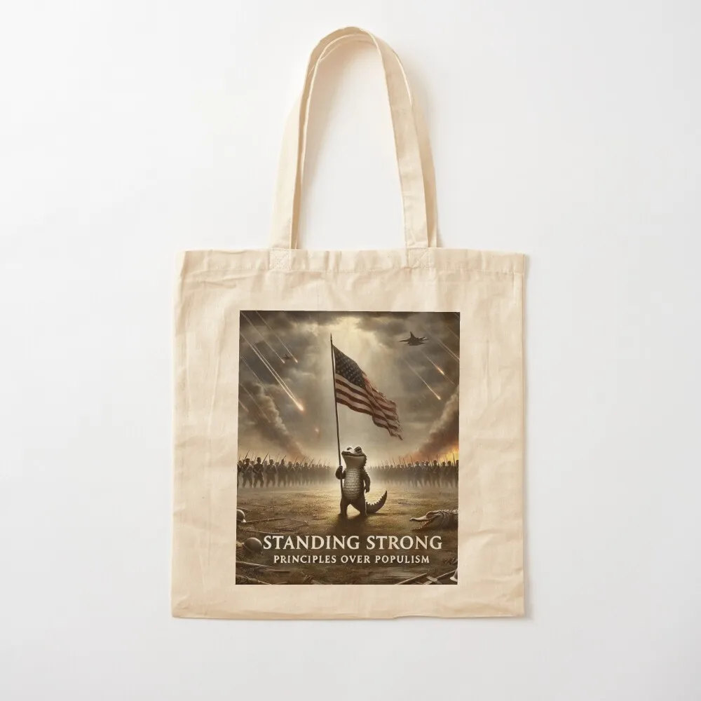 Standing Strong Tote Bag hand bag ladies Handbags women Shopper Fabric bag Canvas Tote