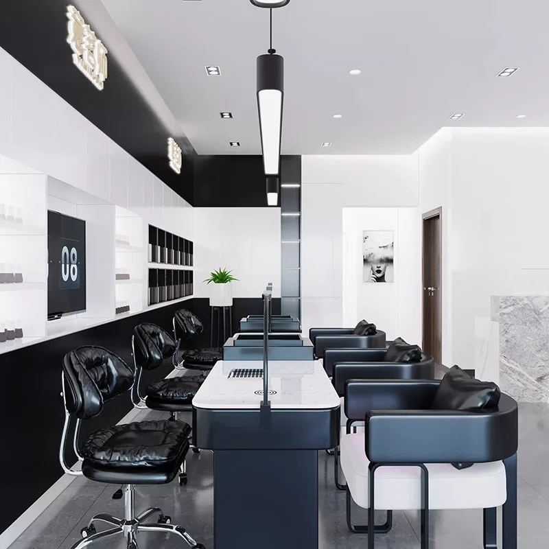 Mesa para manicura nórdica elegante, estética Premium, minimalista, mesa para manicura de belleza, mesa clásica de moda, muebles de salón Manucure