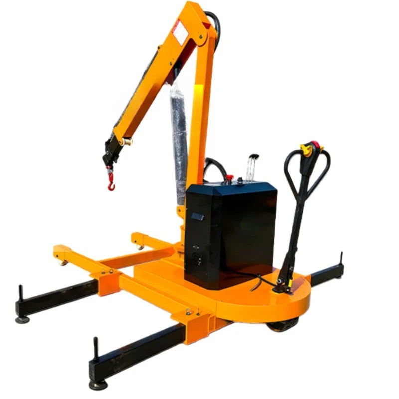 Automatic hydraulic crane Small electric mobile hoist Household 1 ton 2 ton rotary lifting crane