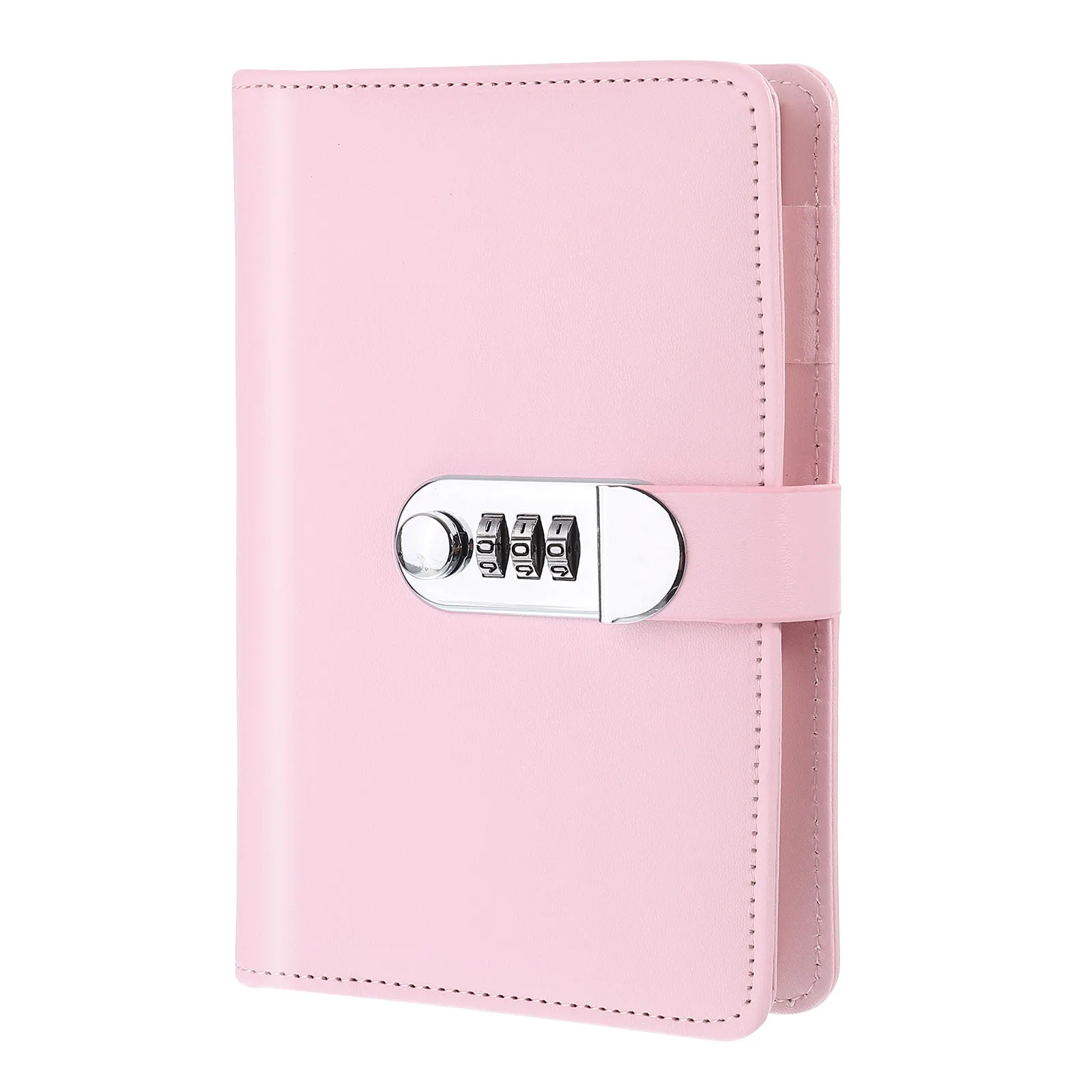 A5 A6 90Pages Password Book with Lock Diary Binder Refillable Paper with Pen Card Slot Leather Notebook Journal Student Notepad