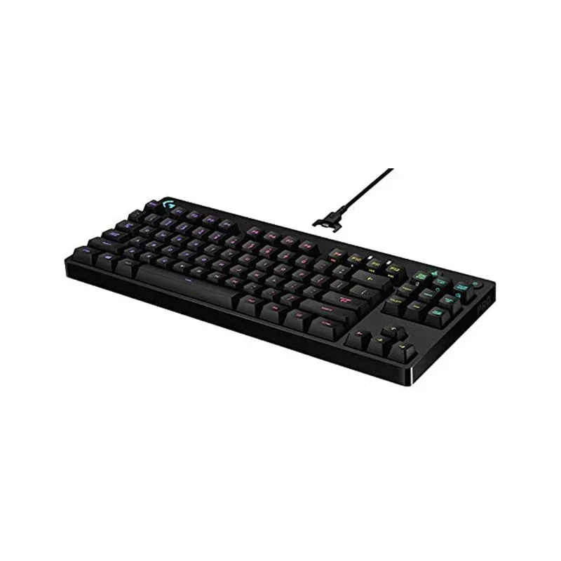 G PRO Wired Gaming Keyboard, GX Blue Click Switch, Tenkeyless RGB, Teclado programável para jogos