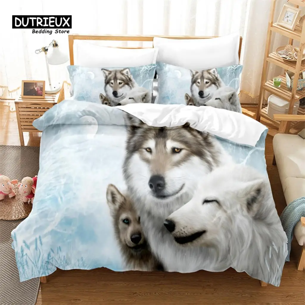 

Animal World Bedding Set, 3Pcs Duvet Cover Set, Soft Comfortable Breathable Duvet Cover, For Bedroom Guest Room Decor