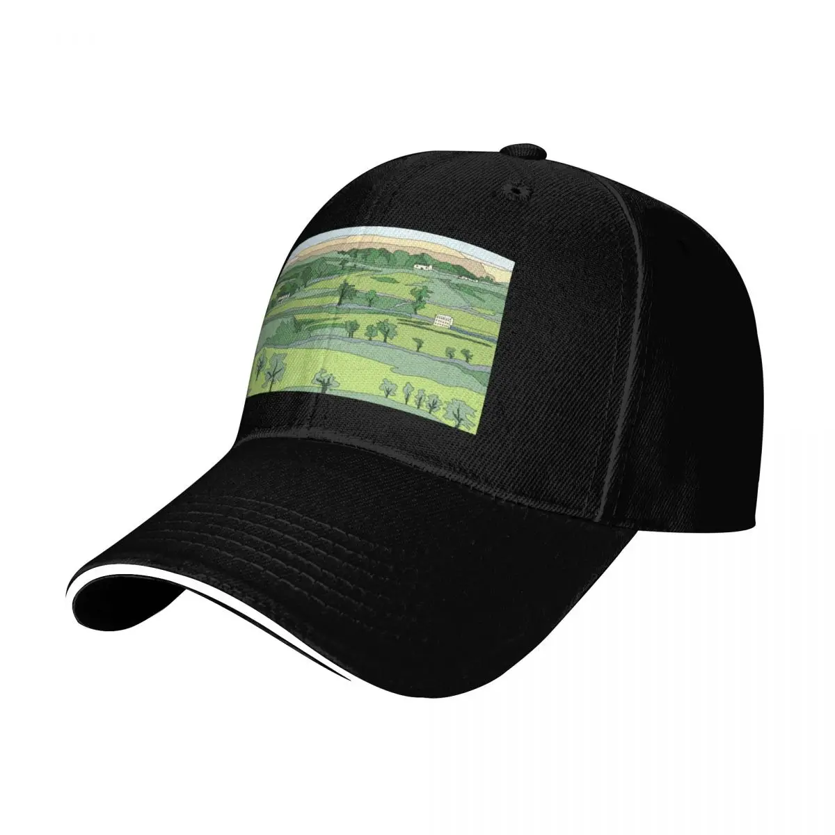 Swaledale, Yorkshire Dales National Park - digital art Baseball Cap Men Women Casual Summer Sport Sun Cap