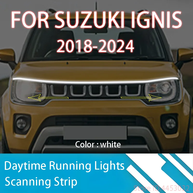 

ДЛЯ Suzuki ЗАЖИНИС 2018-2024 Новое обновление светодиодных дневных ходовых огней, сканирование запуска капота автомобиля, направляющая DRL, декоративная лампа окружающего света 12 В
