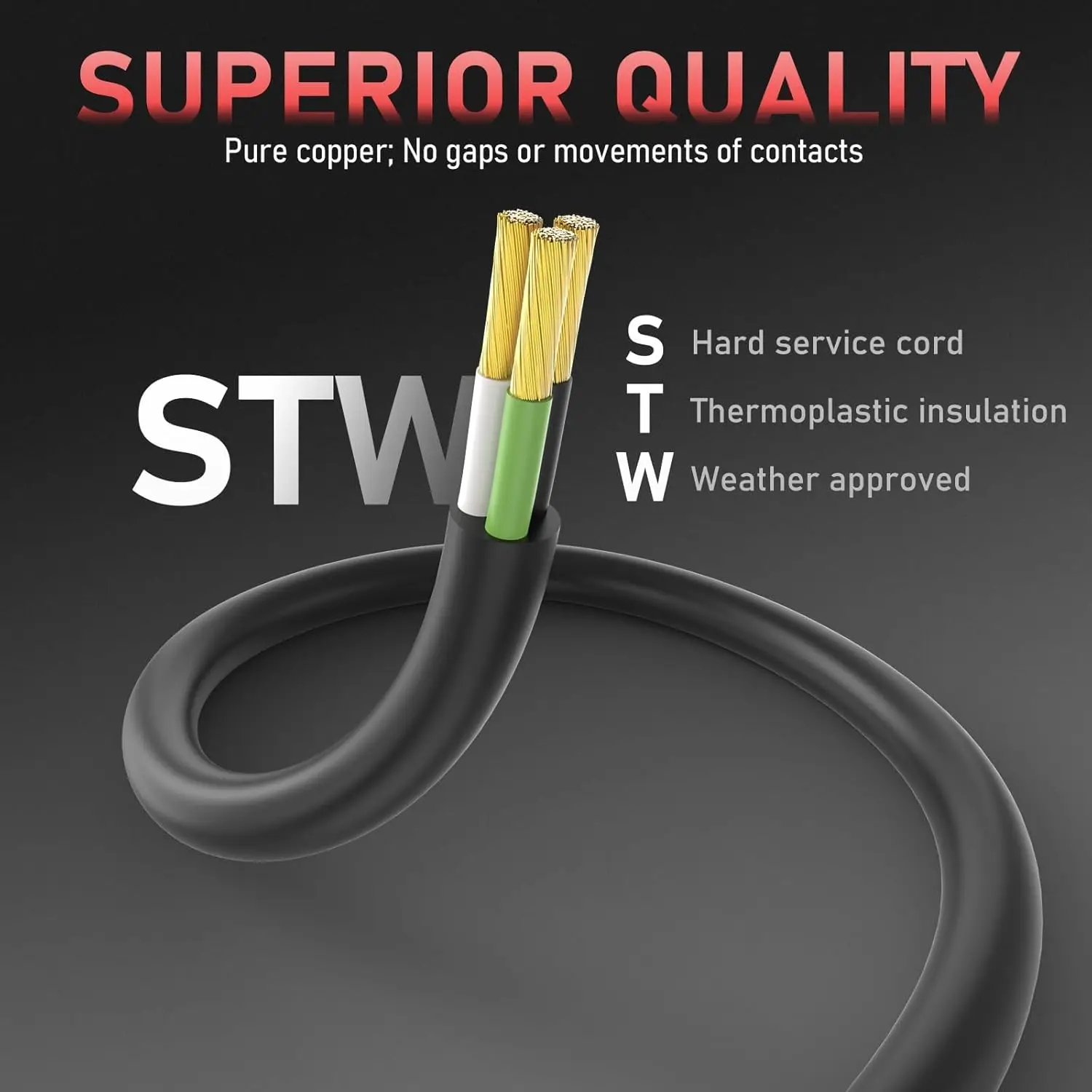 Cable de extensión para soldador de 50 pies y 250 voltios, extensión de alimentación de 10 AWG para máquinas de soldadura, NEMA 6-50P a 6-50R·Ventas directas de fábrica