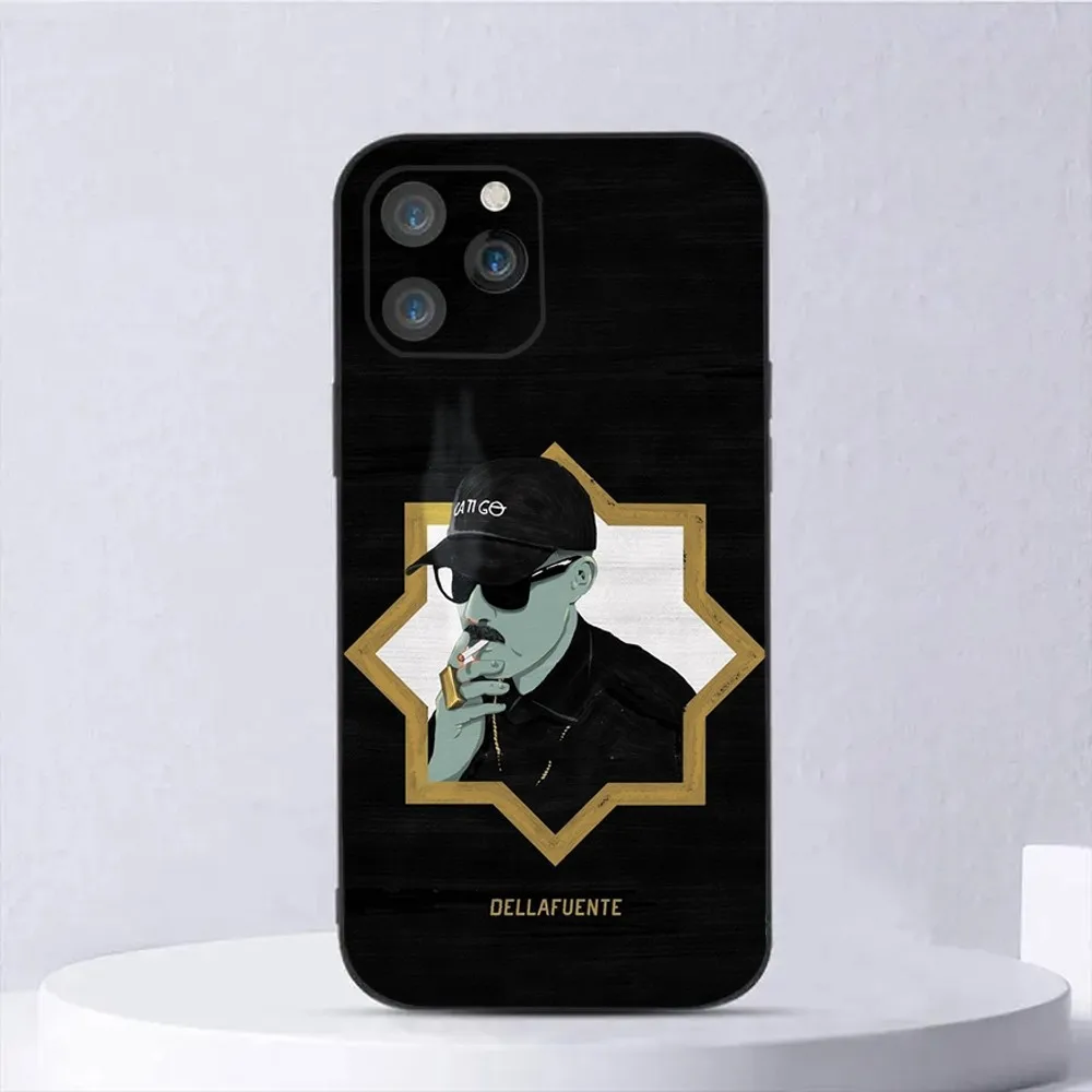 D-Dellafuente F C   Phone Case For iPhone 16,15,14,13,12,11,Plus,Pro Max,XS,X,XR,SE,Mini,8,7 Soft Silicone Black Cover