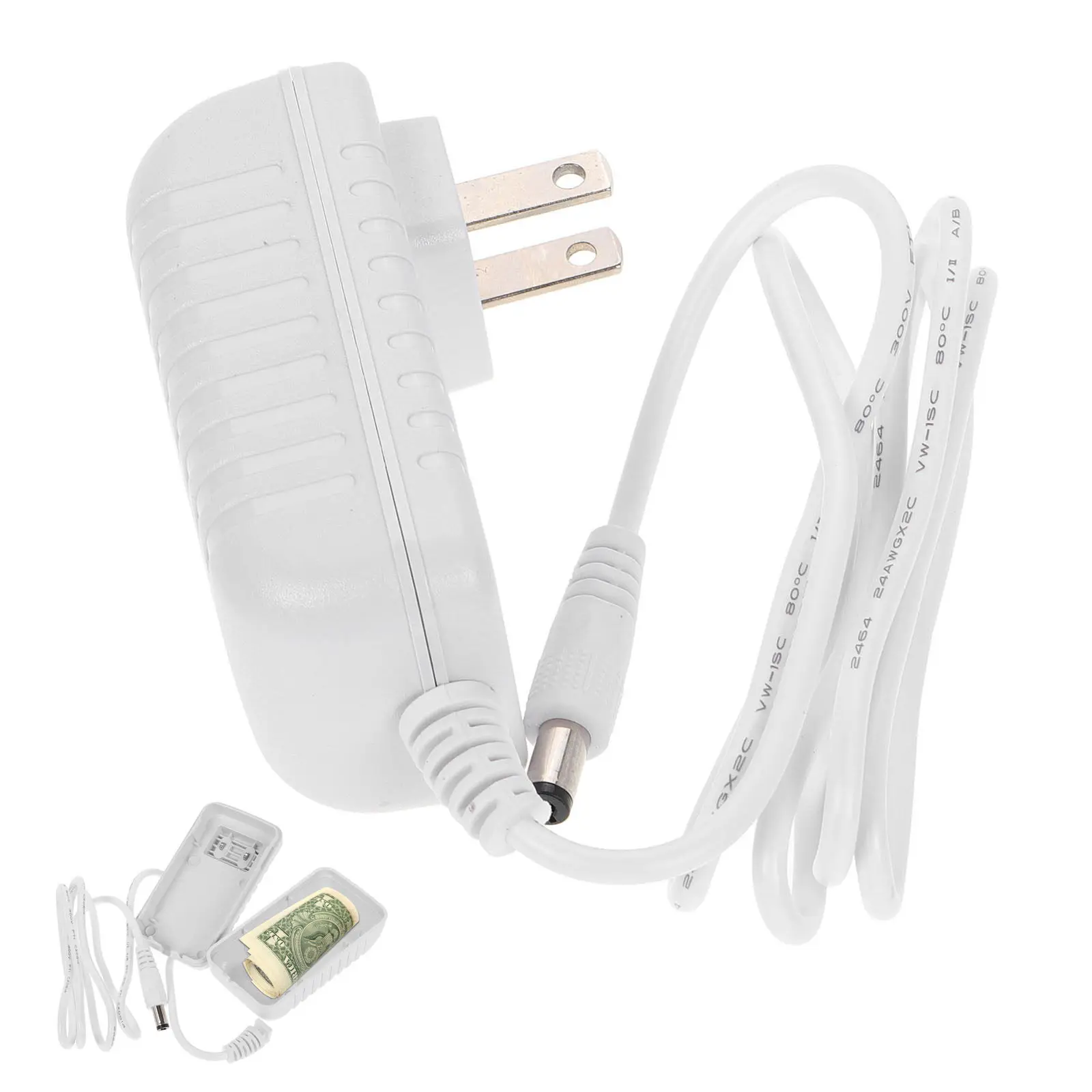Fake Charging Plug Hidden Storage Container Discreet Secret Money Holder for Cash Jewelry Valuables Realistic Design Home Office
