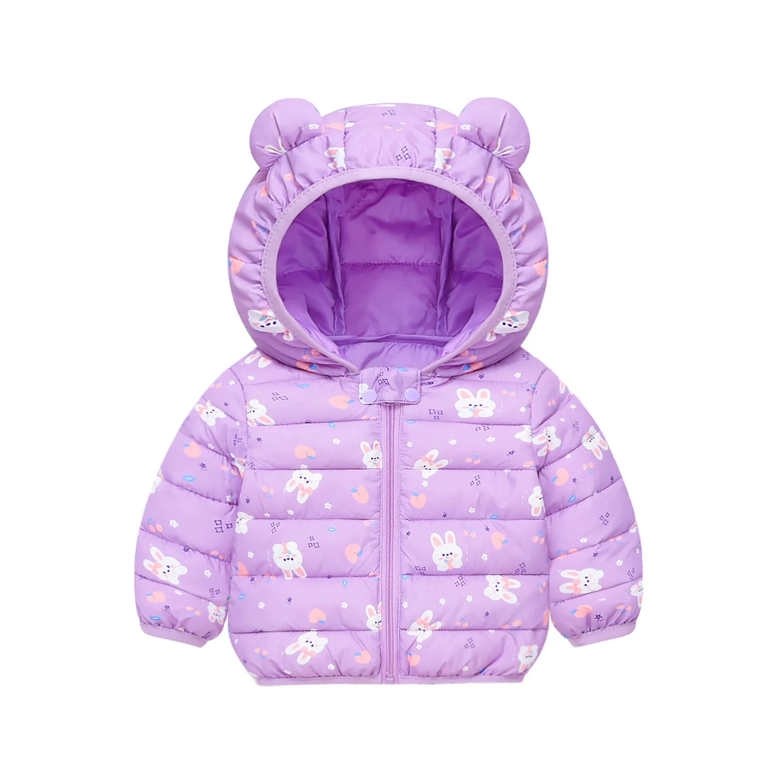 2024 Baby Girls Jackets For Kids Carrot Zipper Coats Autumn Boys Warm Hooded Down Jackets Children Christmas Outerwear