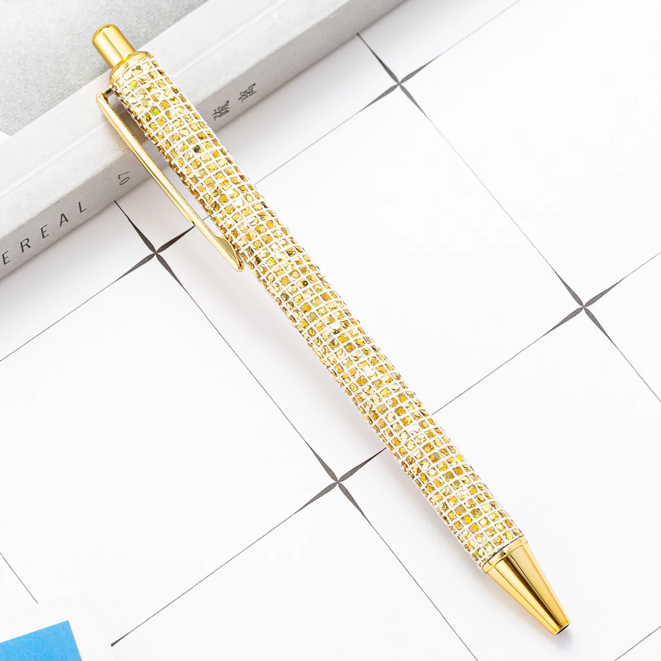 1 Piece Cute Gold Rose Ballpoint Pen Metal Stationery