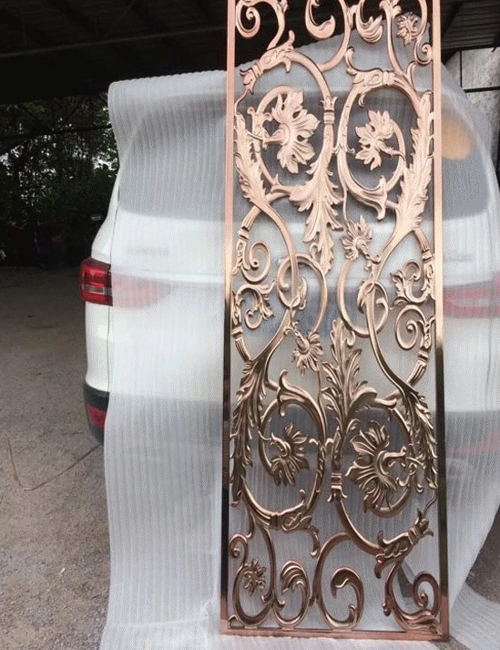 Europe style interior decoration cut metal room screen divider