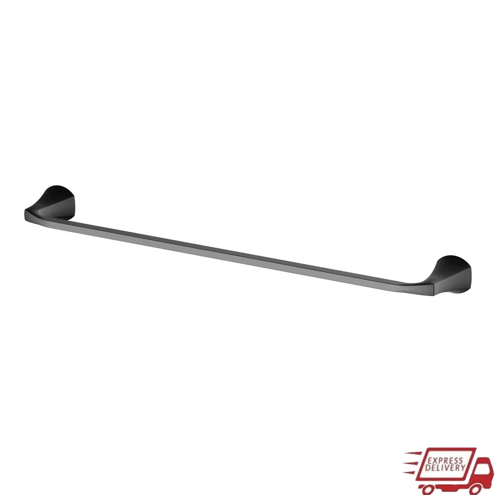

Simple Flare Wall Mount Towel Bar 24 Inch Matte Black Zinc Alloy Rust Resistant Bathroom Hardware Included